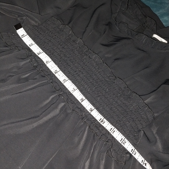 Gothic Wednesdayesque Smocked Ruffle Sleeve Dress Beachsissi XL NWT - Picture 10 of 12